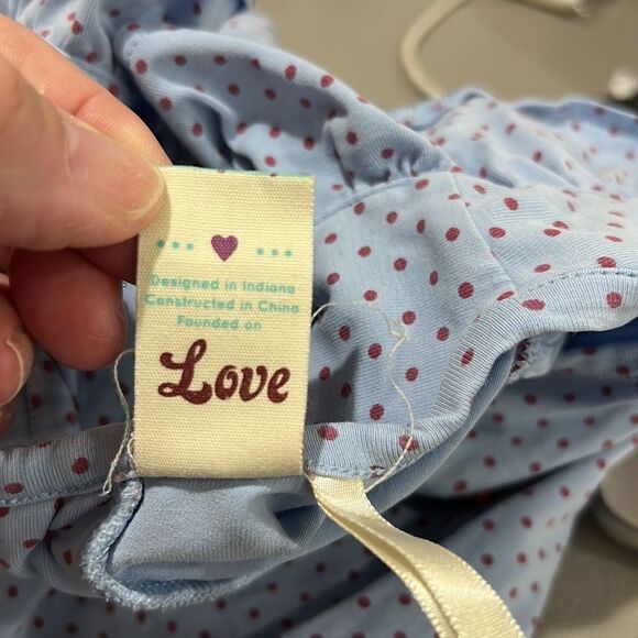 MATILDA JANE CHARACTER COUNTS BLUE AND BURGUNDY POLKA-DOT DRESS size 2 - Picture 10 of 12